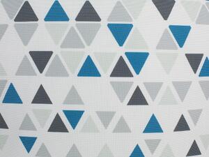 Set di 2 cuscini decorativi motivo triangolo grigio e blu 45 x 45 cm stampa geometrica moderna Beliani