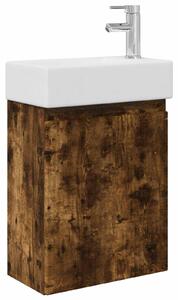 Mobile bagno con rubinetto Rovere Fumo 45,5 x 22,5 x 84 cm