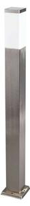 Lampade da esterno Lindby, Lorian, dimmerabile, Metallizzato, Terrazza, Acciaio inossidabile, Moderno