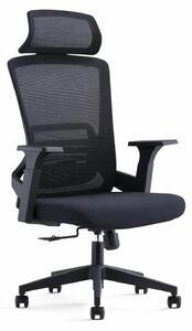 Sedia da ufficio ergonomica con poggiatesta e braccioli regolabili