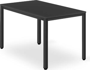Tavolo Valora TESSA 120x60 Nero Gambe Nere - Tavolo rettangolare nero dal fascino minimalista