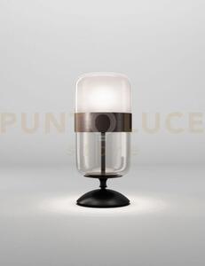 Futura lampada da tavolo m fume' marrone montatura nero opaco 1 luc