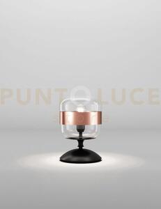 Futura lampada da tavolo p cristallo rame montatura nero opaco 1 lu