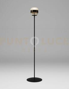 Futura lampada da terra p ambra ottone montatura nero opaco 1 luce 