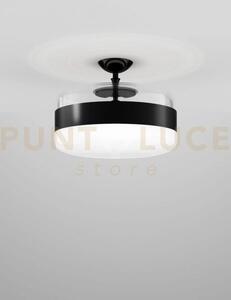 Futura soffitto g bianco nero montatura nero opaco 1 luce attacco e27