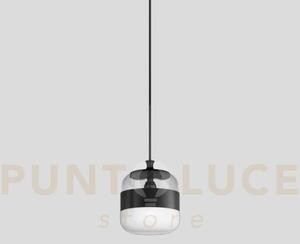 Futura sospensione p bianco nero montatura nero opaco 1 luce attacc