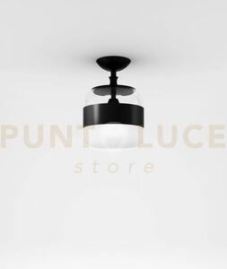 Futura soffitto p bianco nero montatura nero opaco 1 luce attacco e27