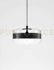 Futura sospensione g bianco nero montatura nero opaco 1 luce attacc