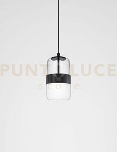 Futura sospensione m bianco nero montatura nero opaco 1 luce attacc