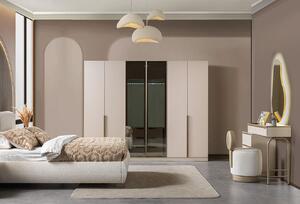 Armadio, toeletta, camera da letto, stile moderno, colore bianco, confortevole