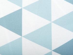 Set di 2 cuscini per esterni in poliestere bianco blu con motivo geometrico con cerniera Beliani