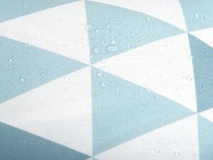 Set di 2 cuscini per esterni in poliestere bianco blu con motivo geometrico con cerniera Beliani