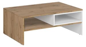 Tavolino DAMINO 35,5x90 cm marrone/bianco