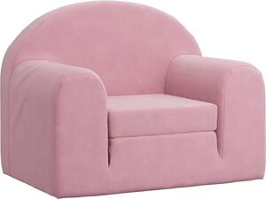 Divano Letto per Bambini Rosa in Morbido Peluche