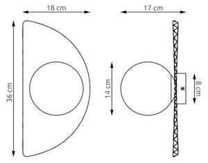 Lampada da parete FLORA 1xG9/8W/230V beige