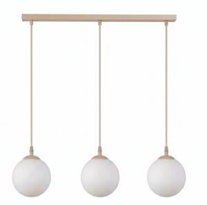 Lampadario su cavo COSMO 3xE14/10W/230V beige/bianco