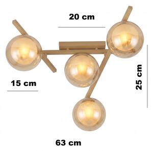 Plafoniera SMART 4xE14/10W/230V beige/fumé beige