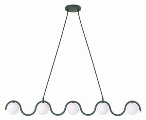 Lampadario a cavo SINUS 5xG9/8W/230V verde