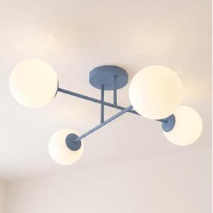 Lampadario a soffitto ROMA 4xE14/10W/230V blu
