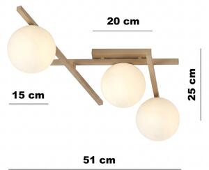 Plafoniera SMART 3xE14/10W/230V beige/bianco