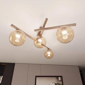 Plafoniera SMART 4xE14/10W/230V beige/fumé beige