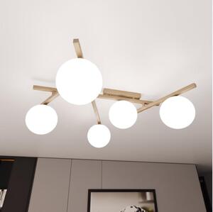 Plafoniera SMART 5xE14/10W/230V beige/bianco