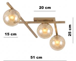 Plafoniera SMART 3xE14/10W/230V beige/beige fumé