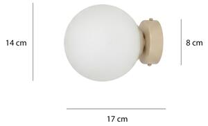 Lampada da parete MAGNUS 1xE14/10W/230V beige/bianca