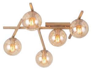 Plafoniera SMART 5xE14/10W/230V beige/beige fumé