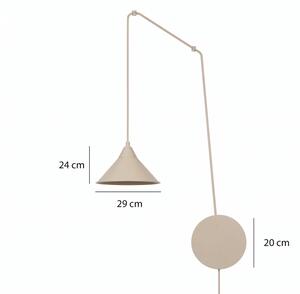 Lampadario a sospensione con cavo ABRAMO 1xE27/15W/230V beige