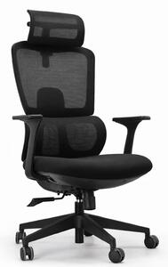 Sedia da ufficio ergonomica con poggiatesta regolabile e schienale in rete