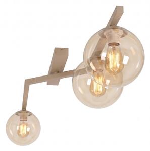 Plafoniera NATON 3xE14/10W/230V beige/beige fumé