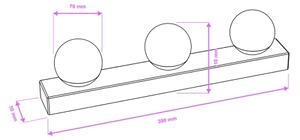 BRILAGI - Set 2x LED applique da bagno HOLLYWOOD 3xLED/3W/230V 39 cm IP44 colore oro