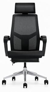 Sedia da ufficio ergonomica con schienale in rete, poggiatesta e braccioli