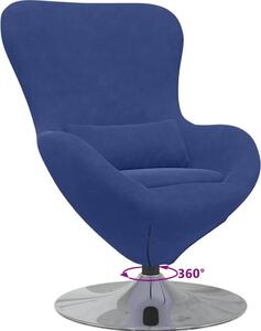 Poltrona uovo Blu Polizia Velluto