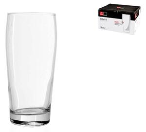 Set 12 bicchieri birra Willy in vetro trasparente cl 65,5