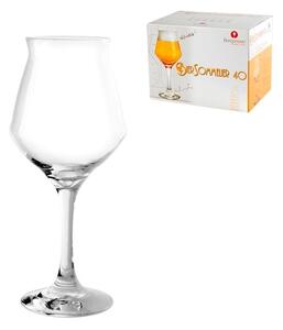 Set 6 calici birra Bier Sommelier in vetro trasparente cl 40