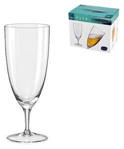 Set 6 calici birra Kate in vetro trasparente 38 cl