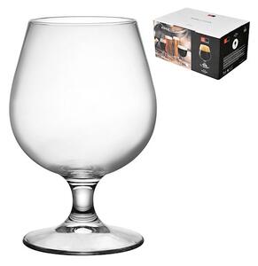 Set 6 calici birra Snifter in vetro trasparente cl 53