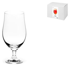 Set 6 calici birra Colonia in vetro trasparente cl 33