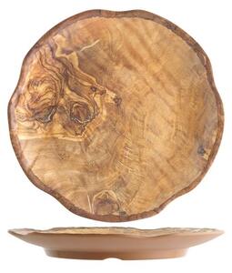 Set 6 piatti tondi Decoro Legno in melamina cm 25,5