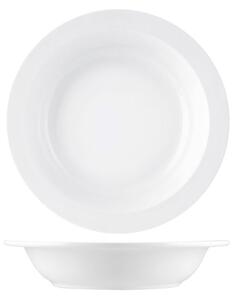 Set 6 piatti fondi in melamina bianca 100% cm 20