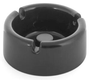 Set 6 posacenere tondi in melamina nera 10 cm