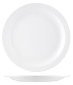 Set 6 piatti piani in melamina bianca 100% cm 24