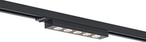 Plafoniera moderna nera per sistema a binario monofase 5W 370 lm 3000K - Iconic Tsiri