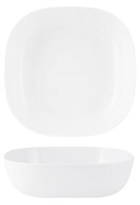 Set 3 insalatiere quadre basse 100% in melamina bianca cm 25