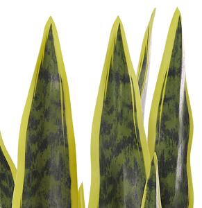 Pianta artificiale di serpente in vaso verde e Nero Materiale sintetico 63 cm Accessorio decorativo per interni Beliani