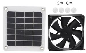 Ventilatore di aspirazione solare da 10W, monocristallino, grado di protezione IP65, con connessione USB, portatile