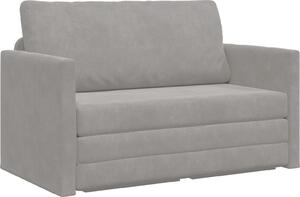 Divano letto Grigio chiaro 124 x 71 x 78 cm Velluto