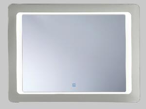 Specchio da parete con LED argento 60 x 80 cm Rettangolare Illuminato Sistema Antiappannamento Beliani